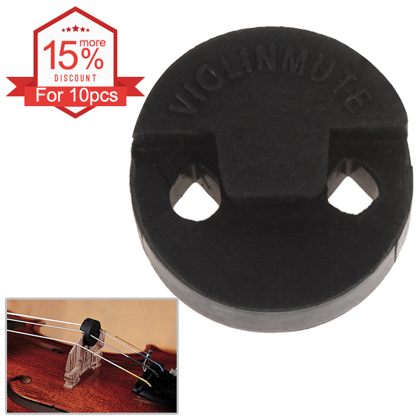 Astonvilla 20 x 20mm Black Lightweight Durable Acoustic Round Rubber Violin Mute Fiddle Silencer Violin Parts & Accessories