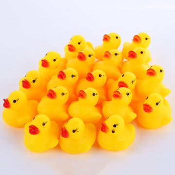 100pcs/lot Squeaky Rubber Duck Duckie Bath Toys Baby Shower Water Toy for baby Children Birthday Favors Gift