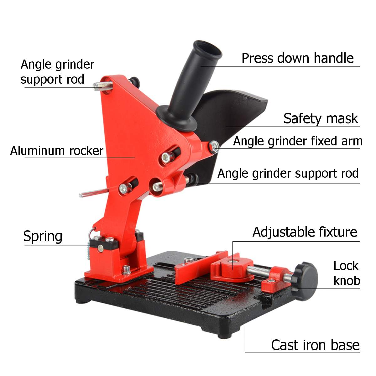 Angle Grinder Stand Angle Grinder Bracket Holder Support For 100-125 Cutter Angle Grinder Cast Iron Base Power Tool Accessory