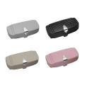 Car Sun Visor Glasses Case Eye ABS Leather Sunglasses Organizer Mount With Ticket Card Clip Auto Snap-Clip Glasses Holder