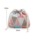 PURDORED 1 PC Portable Drawstring Lunch Bag Women Thermal Insulated Lunch Box Tote Student Lunch Container Food Storage Bags