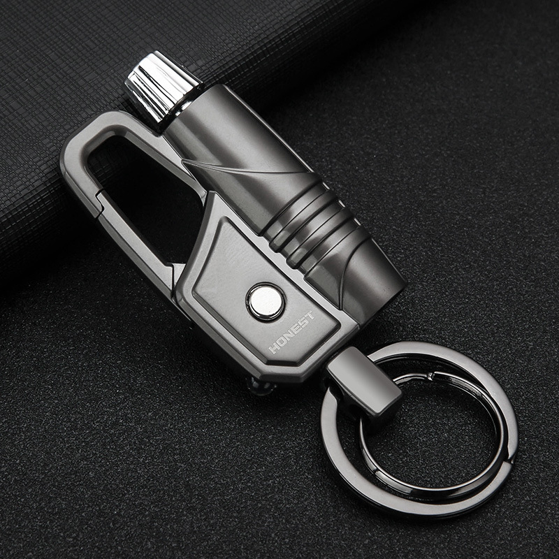 Honest Permanent Match Keychain Lighter New Type Metal LED Waterproof No Flint Fire Kerosene Camping Outdoor Survival Tool