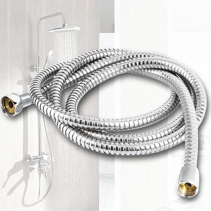 1PC 1M/1.5M Stainless Steel Shower Hose Plumbing Hoses Flexible Bathroom Shower Head Hose Pipe Washers Water Pipe Washers