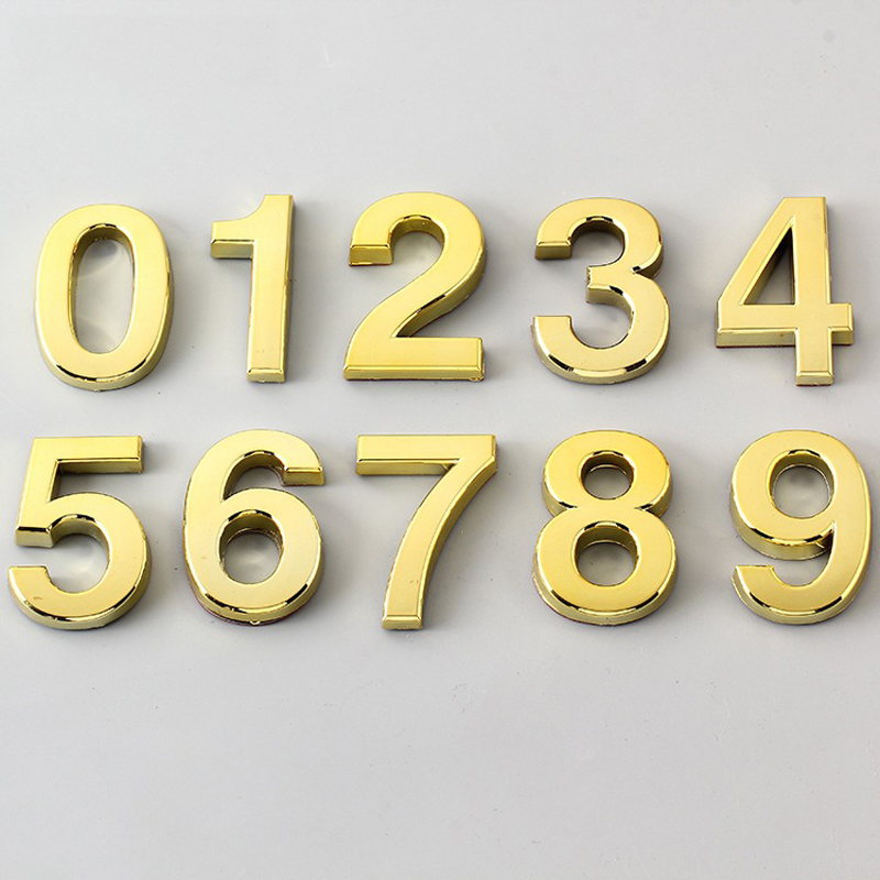 3.5/5/7cm Number Stickers House Door Plaque Address Number Plate Sign Hotel Decor House Number Plaque Door Label 0123456789