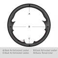 Handsewing Black Artificial Leather Steering Wheel Covers for  Citroen Elysee C-Elysee 2014 New Elysee