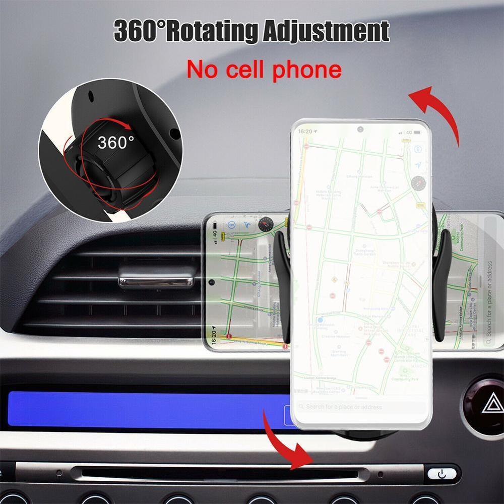 15W Wireless Charger Car Phone Holder Qi Induction For Samsung Sensor Stand Charging Mount Fast 12 iPhone Pro Huawei Max N9X4