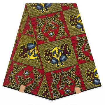 Ankara fabric african real wax print cotton 6yards 2020 latest nigerian wax for african fashion dresses red 02