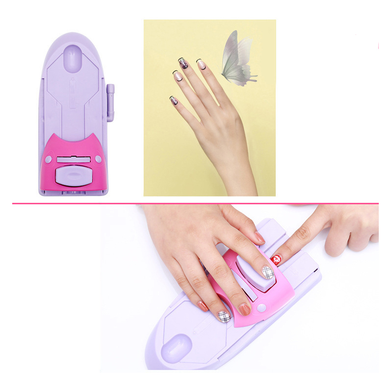 PinPai Manual Nail Art Printing Machine with 6pcs Metal Stamping Plates Manicure Nail Color Draw Polish Nail Printer Set Tool