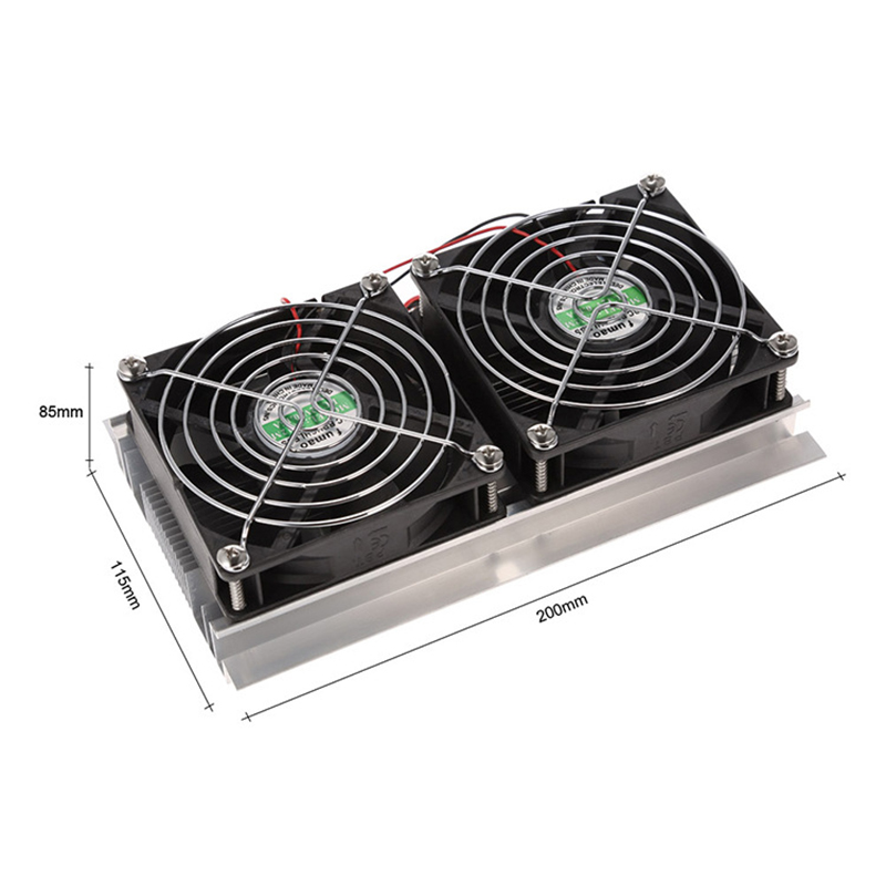 200 x 118 x 95mm 120W Thermoelectric Peltier Refrigeration Semiconductor Cooling System Kit Double Fan