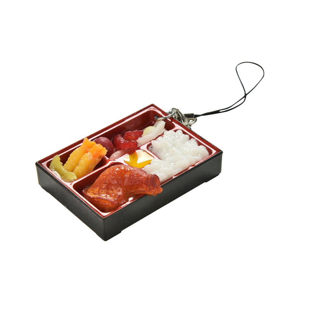 1PCS Japanese Food Mobile Phone Strap Key Chain Simulation Sushi Lanyard Plastic Keychain