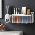 Automatic Toothpaste Dispenser Dust-proof Toothbrush Holder Wall Mount Stand Bathroom Accessories Set Toothpaste Squeezers