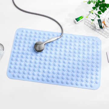 Bathroom Anti-slip Mat Bath Shower Massage Foot Pad Waterproof PVC Toilet Rugs Mat With Suction Cup Household Solid Bath Doormat