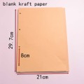 binder a4 4 holes loose-leaf kraft paper notebook yellow paper horizontal line inner page diary replacement core filler papers
