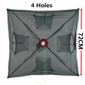 6/8/12/16 Holes Folded Portable Hexagon Fishing Net Crayfish Fish Automatic Trap Shrimp Carp Catcher Cages Mesh Nets CrabTrap