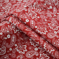 Red bottom paisley pure cotton fabric for dress shirt bazin riche getzner tissu telas por metro african tissus stoffen tecidos