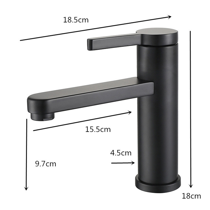 Bathroom Faucet Black Bathroom Basin Faucet Cold And Hot Water Mixer Sink Tap Single Handle Deck Mounted Black and GoldTap