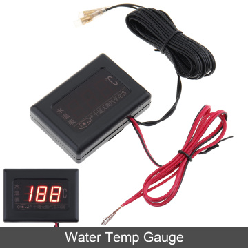New 12V / 24 V Universal Digital Display Anti-shake Water Temp Gauge Replacement with Sensor Suitable for Car / Truck