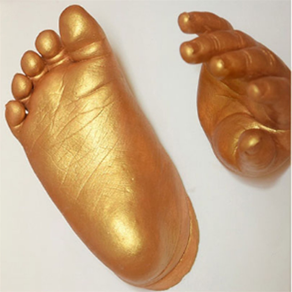 DIY Replica 3D Hand & Foot Print Mold Powder Gypsum Powder Baby Birthday Gift Handprint Footprint Gift Plaster Casting Kit 914