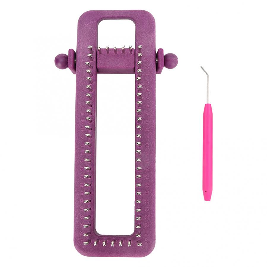 Sewing Tools DIY Purple Hand Knitting Loom Tool Hosiery Knitting Machine Sock Loom Kit For Wool Hat Sewing Accessories