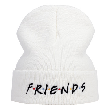 letter FRIENDS Beanies hat cotton flexible soft warm fashion winter hats for ski friendship knitted Skullie cap