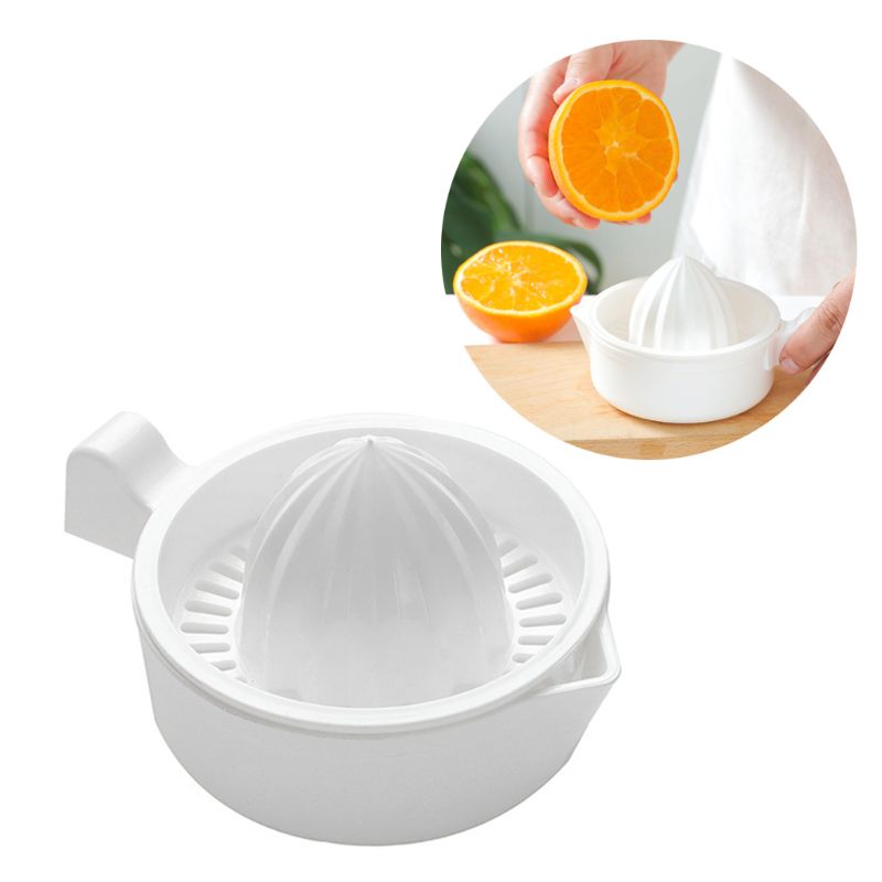 Double Layer Household Manual Citrus Juicer Orange Lemon Fruit Squeezer Cup With Handle Pour Spout Portable Kitchen 10166