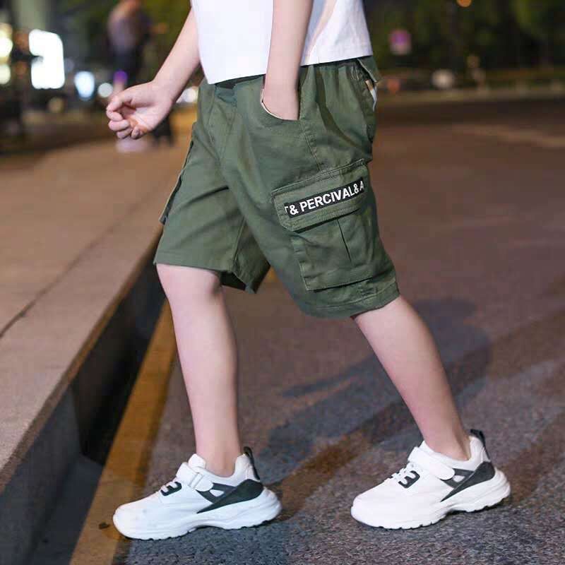 EACHIN Baby Boys Shorts Summer Boys Sport Shorts Elastic Waist Pants Calf Length Trousers Teens 3-14 Years Old Children Clothes