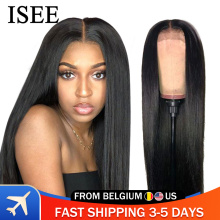 ISEE HAIR Straight Lace Front Human Hair Wigs For Women 13X4 Lace Frontal Wig Malaysian Straight Lace Closure Wig 4X4 Lace Wig