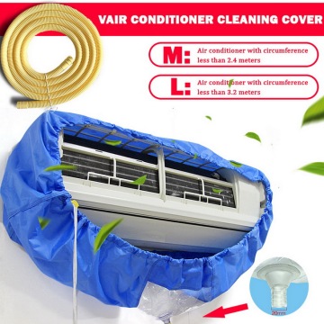 Air Conditioner Cover Washing Wall Mounted Air Conditioning Cleaning Protective Dust Cover Cleaner Bags Tightening belt