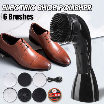 Portable Handheld Automatic Electric Shoe Polisher Automatic Shoe Polishing Cleaning Machine Brush Care Shoe Leather Tools