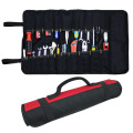 22 Pockets Hardware Tool Roll Pliers Screwdriver Spanner Carry Case Pouch Bag Rolled Up Hardware Holder Oxford Cloth Red/Black