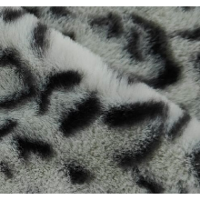 Artificial Rabbit Fur Fabric Leopard Print Faux Fur