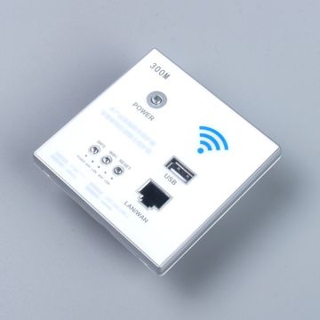 300Mbps 220V Power AP Relay Smart Wireless WIFI Repeater Extender Wall Embedded 2.4ghz Router Panel USB Socket