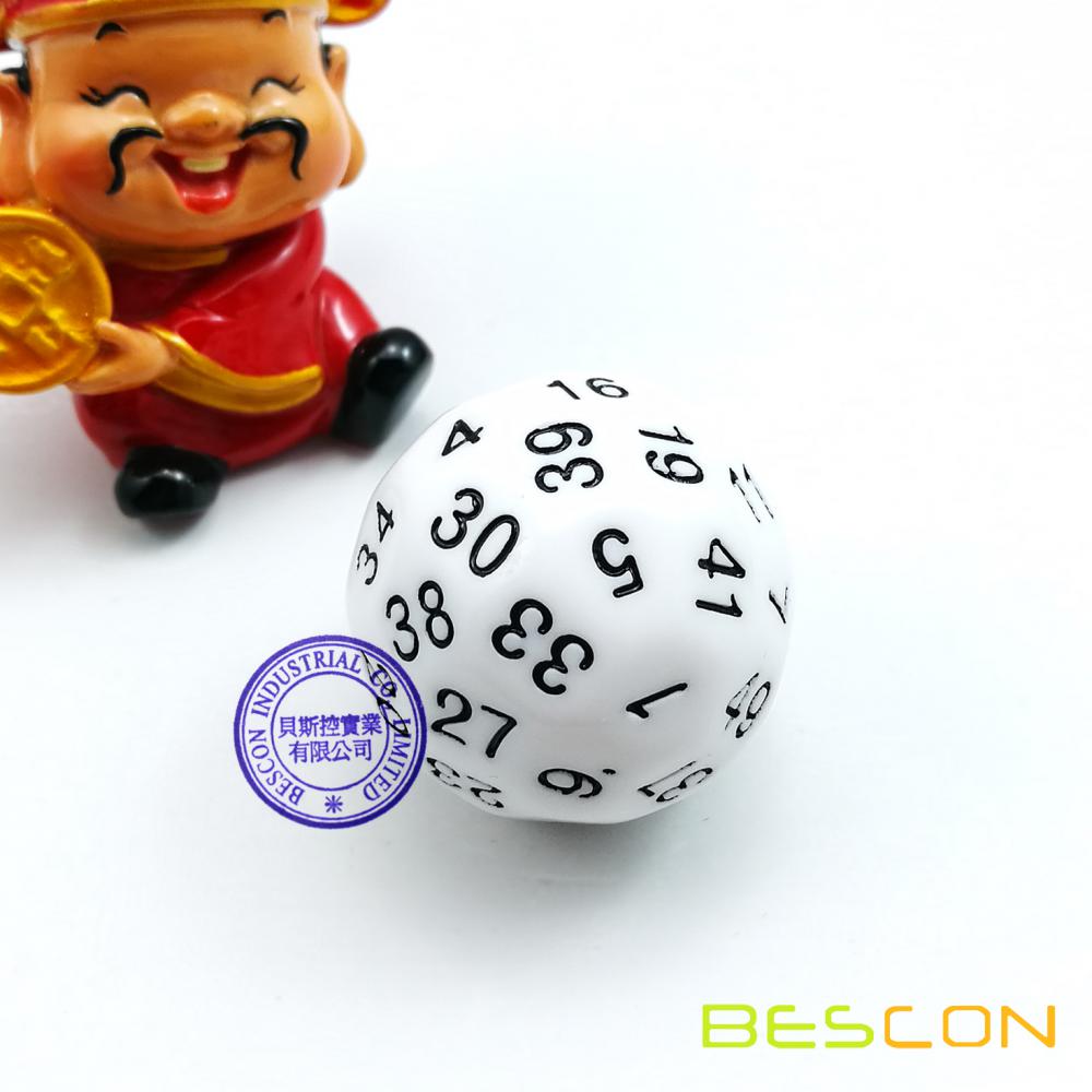 Bescon 60 Side Dice Set, 12pcs Polyhedral Dice Set D3-D60, D3 D4 D6 D8 D10 D100 D12 D20 D24 D30 D50 D60 RPG Dice Set in White