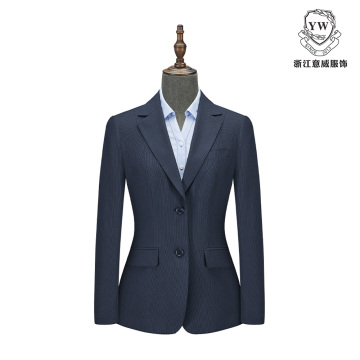Light Blue Plaid Women's Suit YD01204