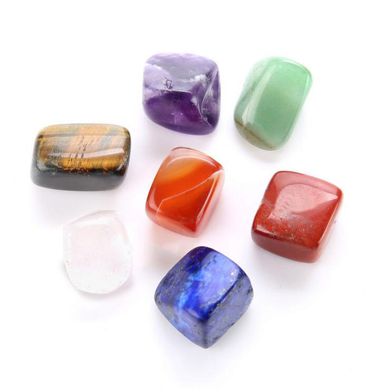 7pcs Natural Crystal Healing Tumbled Stones Yoga Chakra Irregular Reiki Healing Crystals Stone