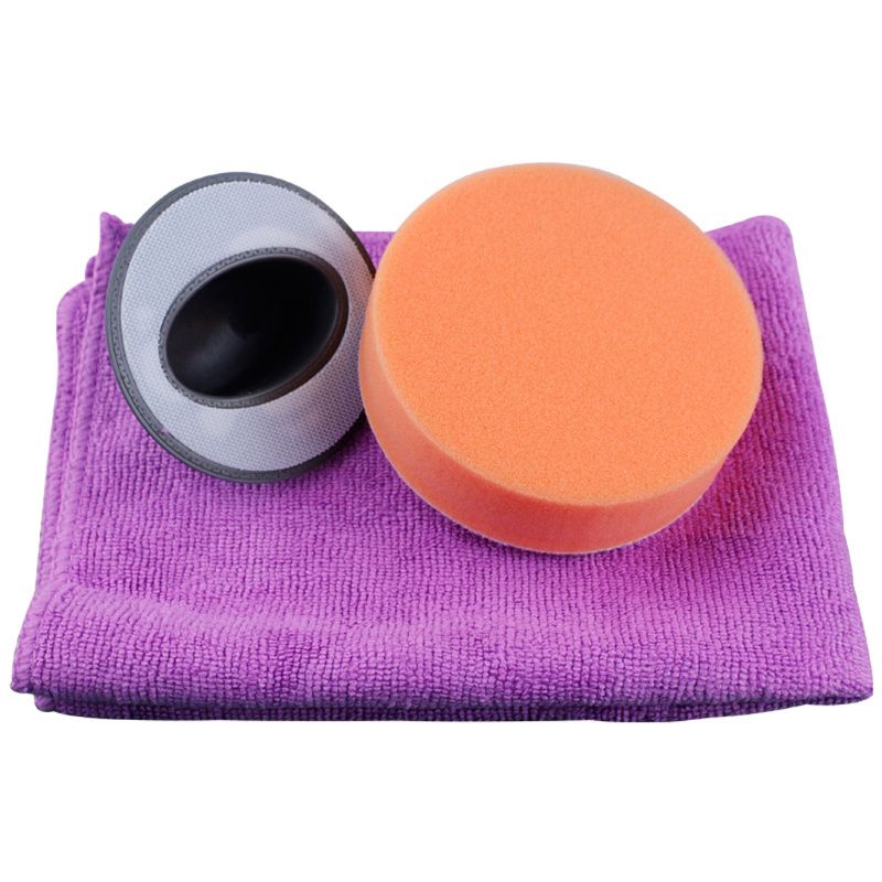 Car Wax Polishing Sponge Plastic Handle Polish Pad Super-fiber Towel for Auto Care Cleaning Foam Gripper Washing Tool