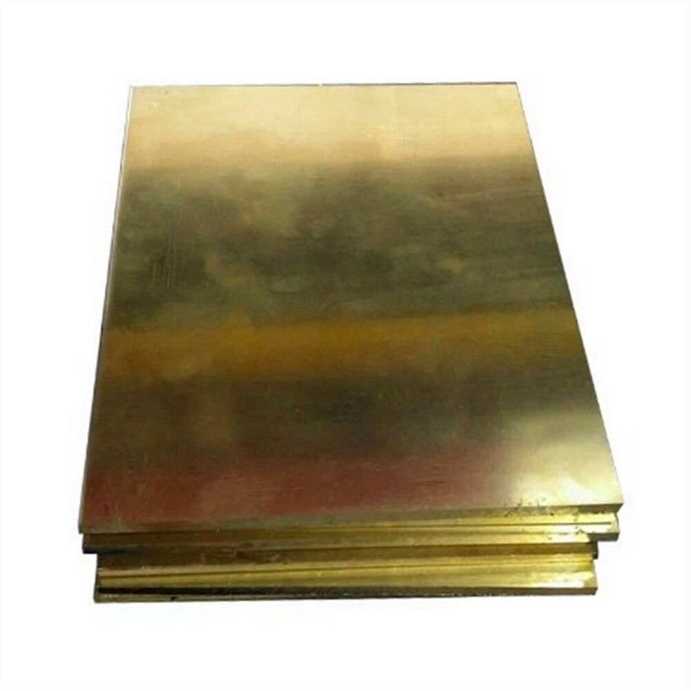 1PC H62 Brass Sheet Foil Copper Strip Plate Latten 100 x 200 x 0.8/1/1.5/2/3mm Thickness