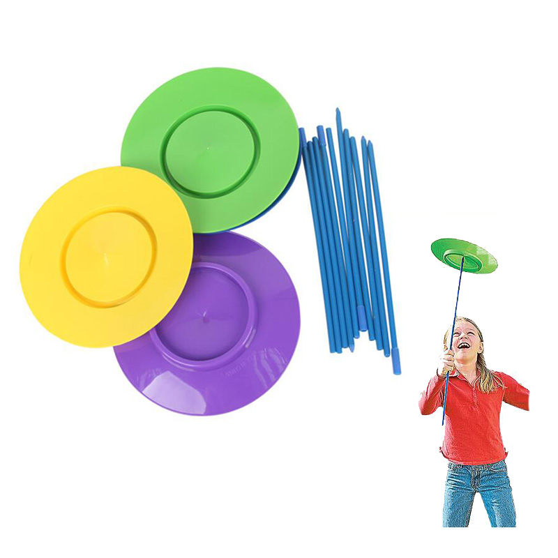 3Pcs Spin Juggling Plates Acrobatic Turntable Boomerang Toy Flying Disc Indoor Outdoor Games Kids Children Balance Sensory Toys