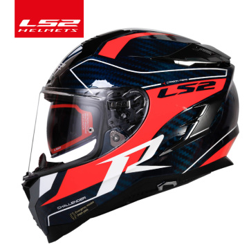 Original LS2 Challenger full face motorcycle helmet ls2 FF327 carbon fiber helmets inner sun lens Racing casco moto capacete