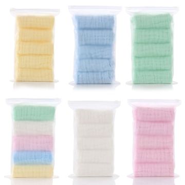 5pcs/lot Baby Handkerchief Square Face Towel Muslin Infant Face Towel Wipe Cloth New Dropship