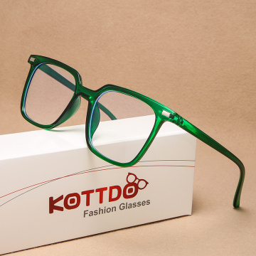 KOTTDO Classic Green Square Anti-blue Light Eye Glasses Frames for Men Vintage Plastic Eye Glasses Frames for Women