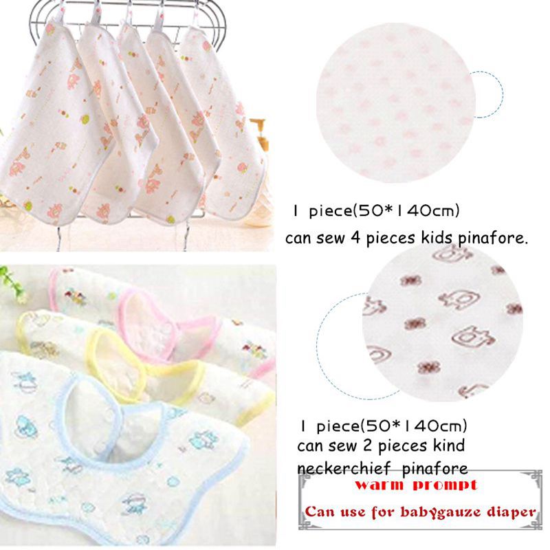 Printed cotton gauze fabric soft thin Eco-friendly baby fabric for baby diaper W300001+