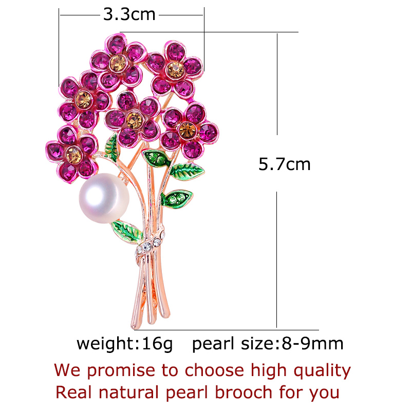 SHDIYAYUN New Pearl Brooch Frosted Flower Brooch For Women Creative Brooch Pins Brooches Natural Freshwater Pearl Jewelry G