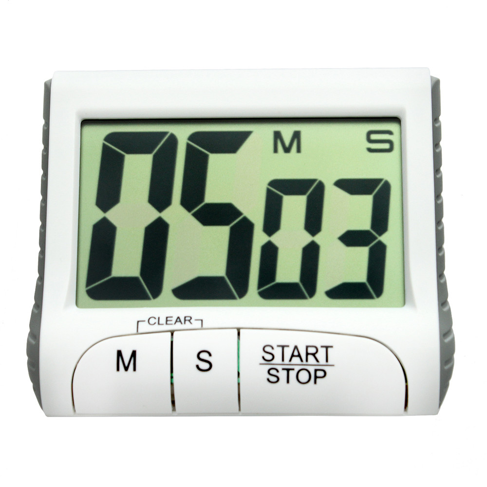 Portable Digital Countdown Timer Clock Large LCD Screen Alarm Kitchen Cook Square Countdown Alarm Stopwatch Clock Timer 99min