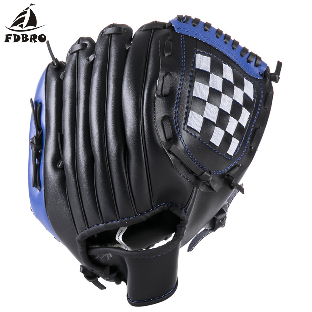 FDBRO 1*Baseball Glove PU Thickened Baseball Gloves Children Youth Closed Basked Softball Gloves Baseball Glove Leather