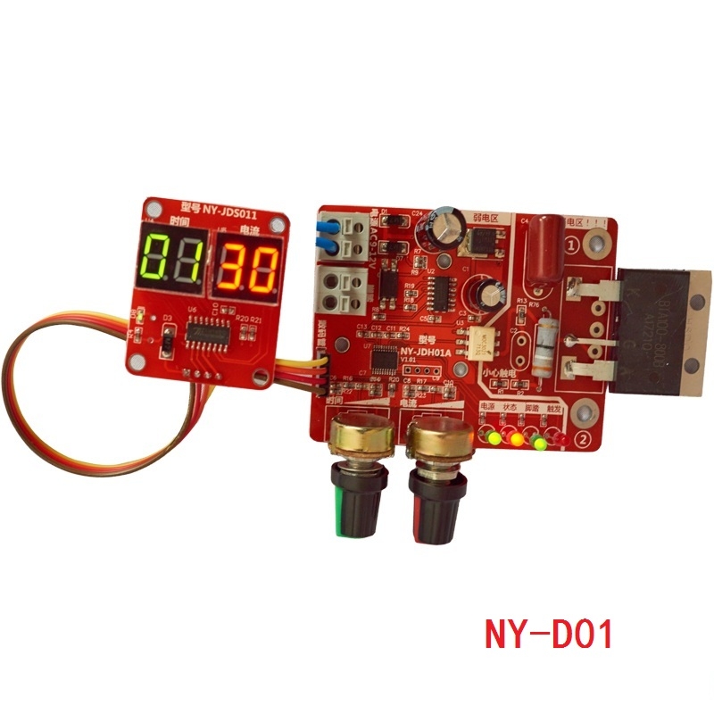 NY-D01 100A Digital display Spot welding time and current controller panel timing Ammeter Spot Welders control Board