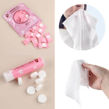 50Pcs Portable Napkin Outdoor Moistened Tissues Pure Cotton Compressed Travel Face Towel Disposable Water Wet Wipe Washcloth
