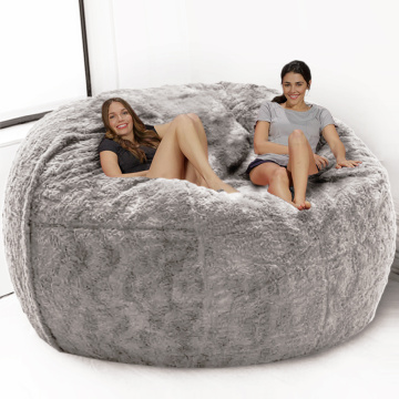 Factory Custom 200cm Giant Bean Bag Sofa Big Fur Beanbag Bed Slipcover Case No Filler Floor Seat Recliner Pouf Lazy Sofa Couch