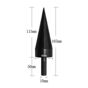 Firewood Machine Drill Tool Wood Reamer Punch Bit Split Woodwork Cone Drilling Tool Handle Chopping Bit