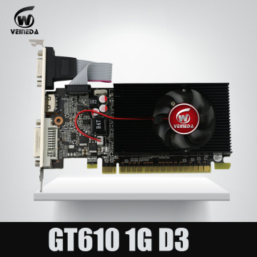 Low Profile Geforce Chipset video graphics card GT610 1GB DDR3 for normal PC and LP case Stronger Than HD6450
